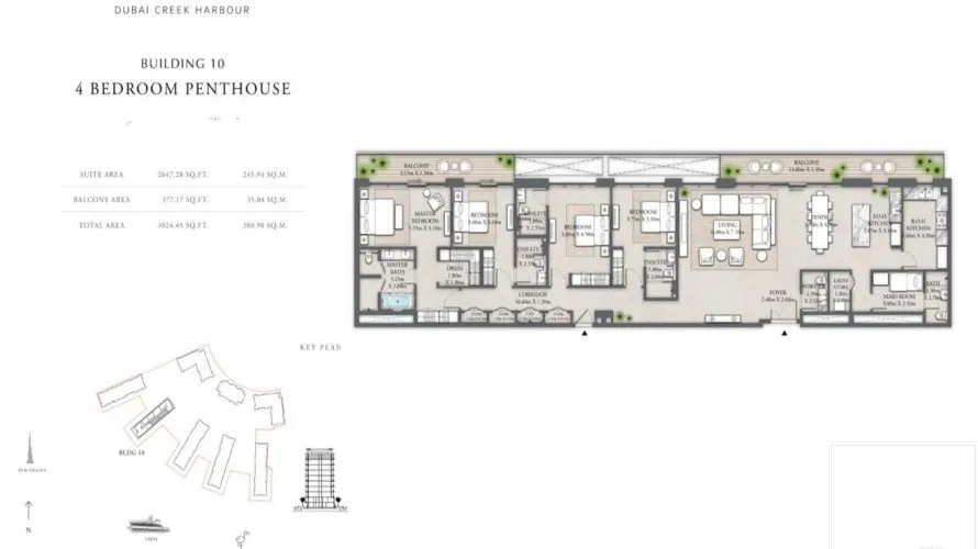 4 غرف نوم شقة في The cove, الإمارات العربية المتحدة رقم 225 № 11