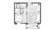 1 غرف نوم شقة مخطط الطابق «1BR» في Palace Residences Creek Blue