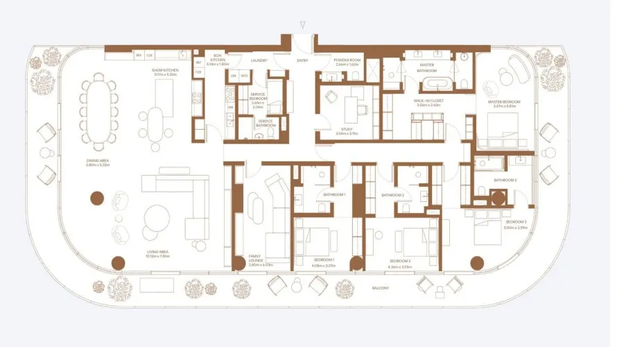 Apartamento de 1 dormitorio en Dubai Creek Harbour, UAE No. 276 № 15
