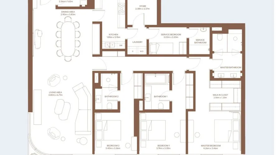 Apartamento de 1 dormitorio en Dubai Creek Harbour, UAE No. 276 № 14