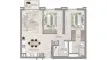 2 chambres Appartement plan d'étage «2BR», ORLA