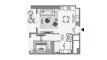 1 chambre Appartement plan d'étage «1BR», Montiva by Vida