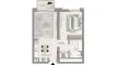 1 bedroom Apartment floor plan «1BR» in ORLA