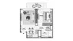 1 bedroom Apartment floor plan «TYPE 1A» in Silva by Emaar