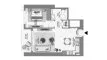 1 bedroom Apartment floor plan «1BR» in Montiva by Vida