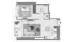 1 bedroom Apartment floor plan «TYPE 01» in Lyvia By Palace