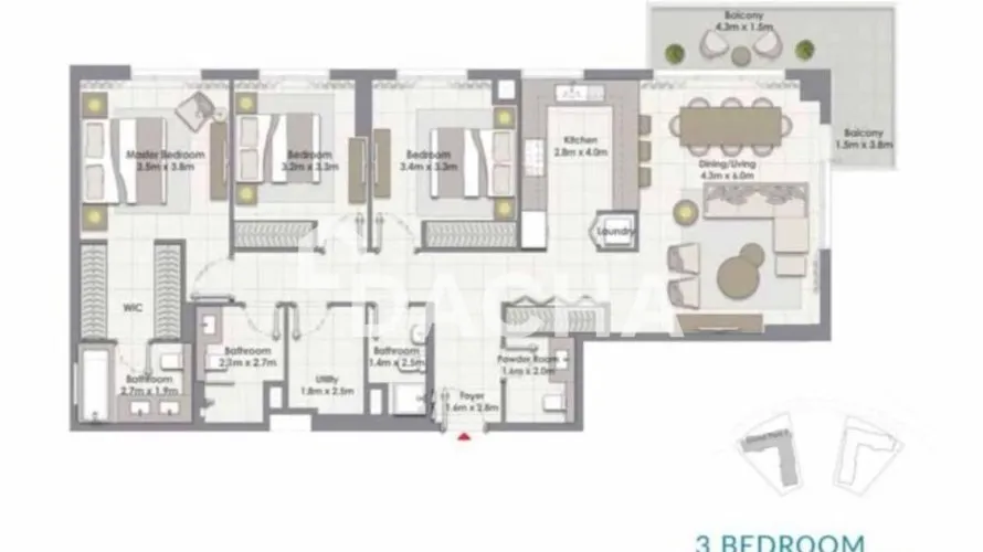 3 bedrooms apartment for sale, Dubai Creek Harbour (The Lagoons), Dubai, UAE No. 291 № 1